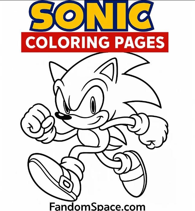 sonic coloring page